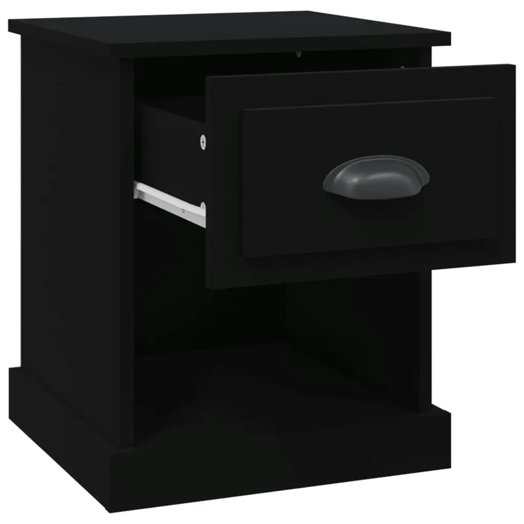 Bedside Cabinets 2 pcs Black 39x39x47.5 cm Engineered Wood 816131