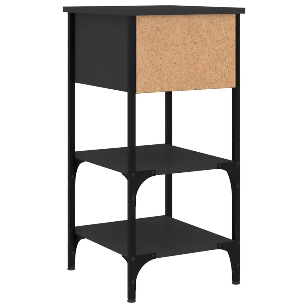 Bedside Cabinets 2 pcs Black 34x36x70 cm Engineered Wood 825974