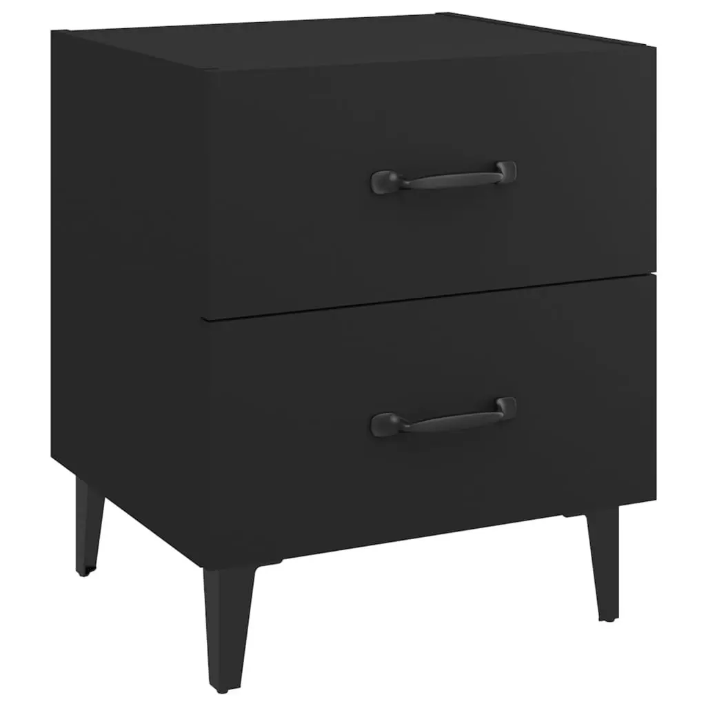 Bedside Cabinets 2 pcs Black 40x35x47.5 cm 811991