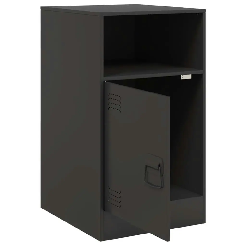 Bedside Cabinets 2 pcs Black 34.5x39x62 cm Steel 841764