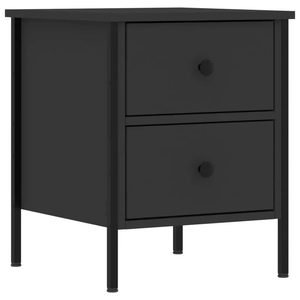 Bedside Cabinets 2 pcs Black 40x42x50 cm Engineered Wood 825984