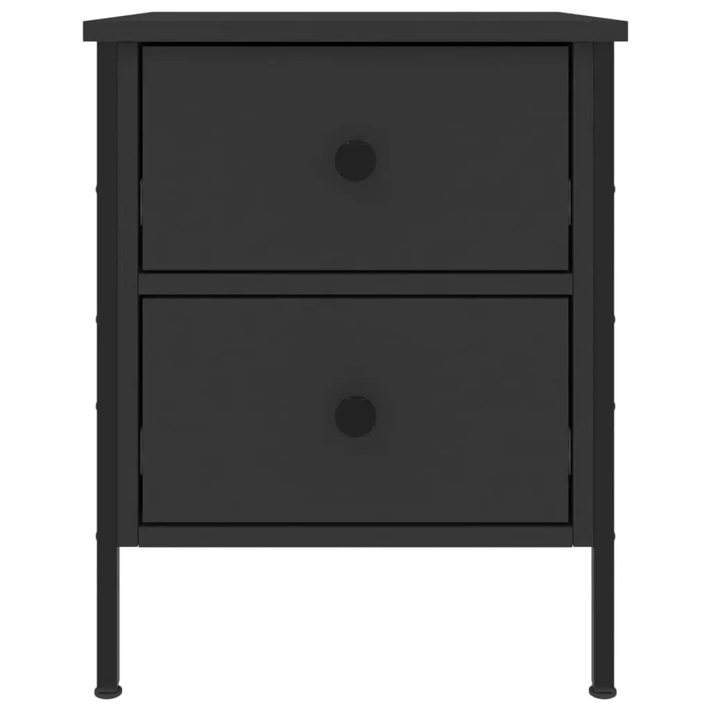 Bedside Cabinets 2 pcs Black 40x42x50 cm Engineered Wood 825984