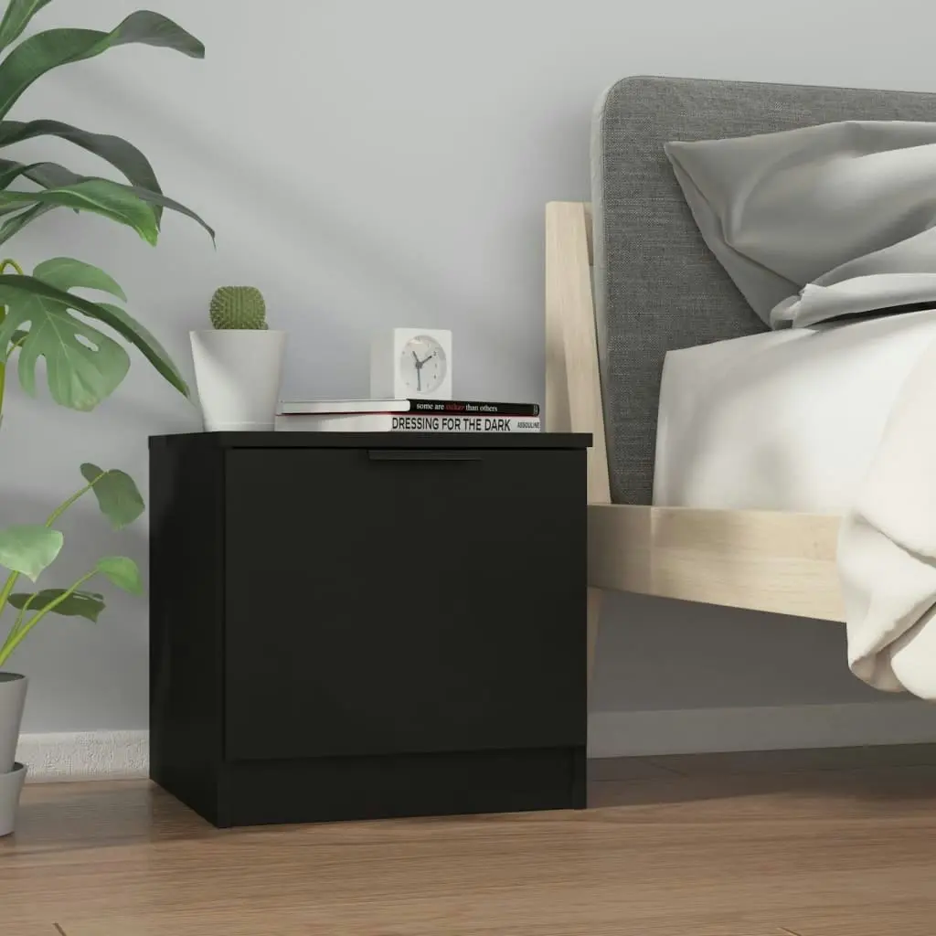 Bedside Cabinets 2 pcs Black 40x39x40 cm 811199