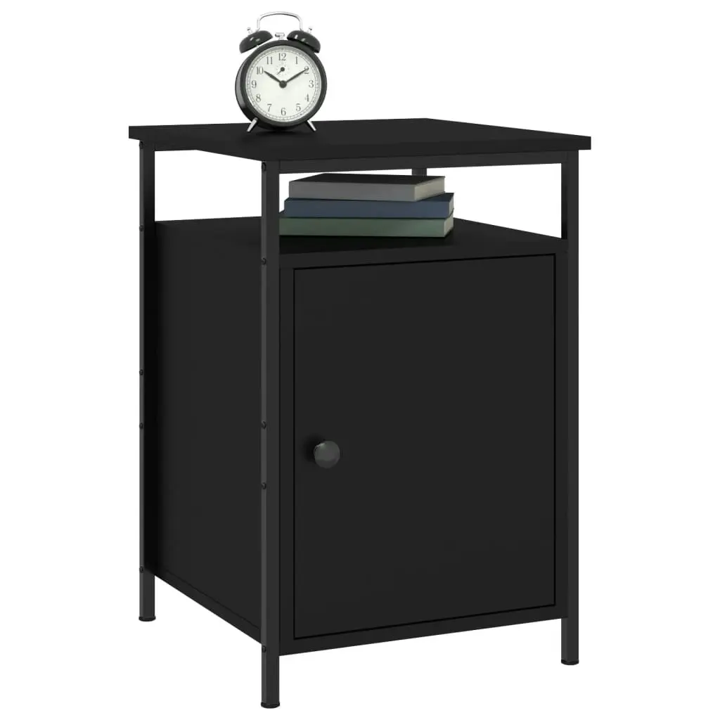 Bedside Cabinets 2 pcs Black 40x42x60 cm Engineered Wood 825864