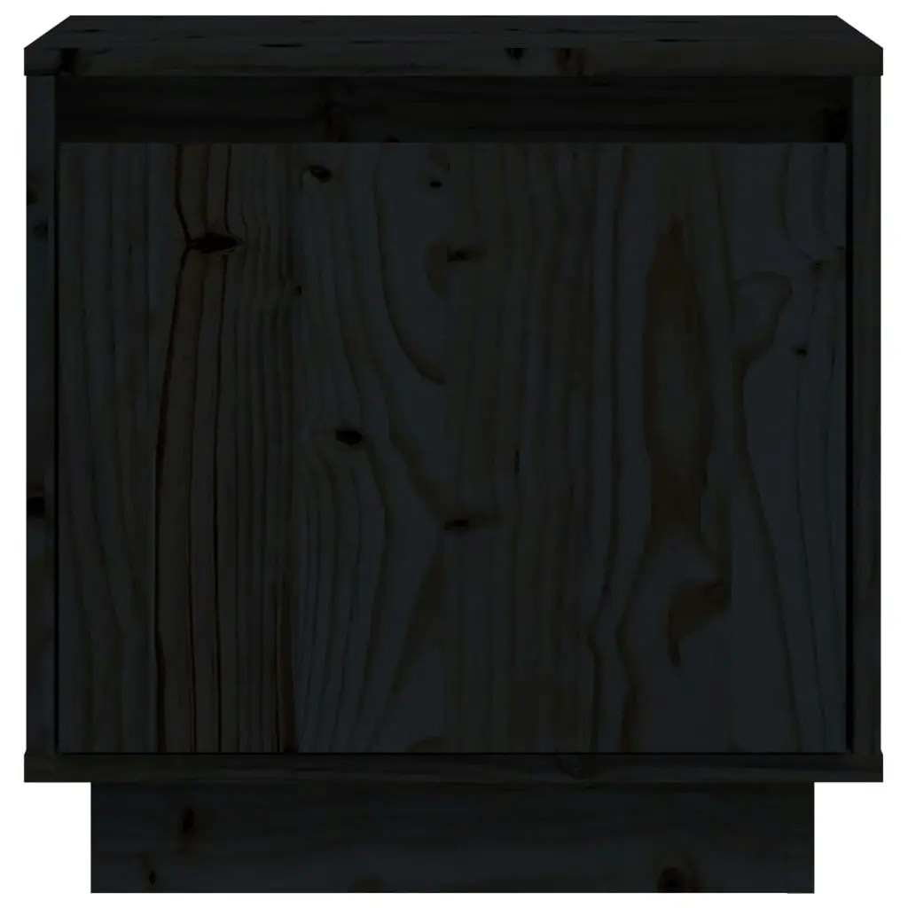 Bedside Cabinets 2 pcs Black 40x30x40 cm Solid Wood Pine 813314