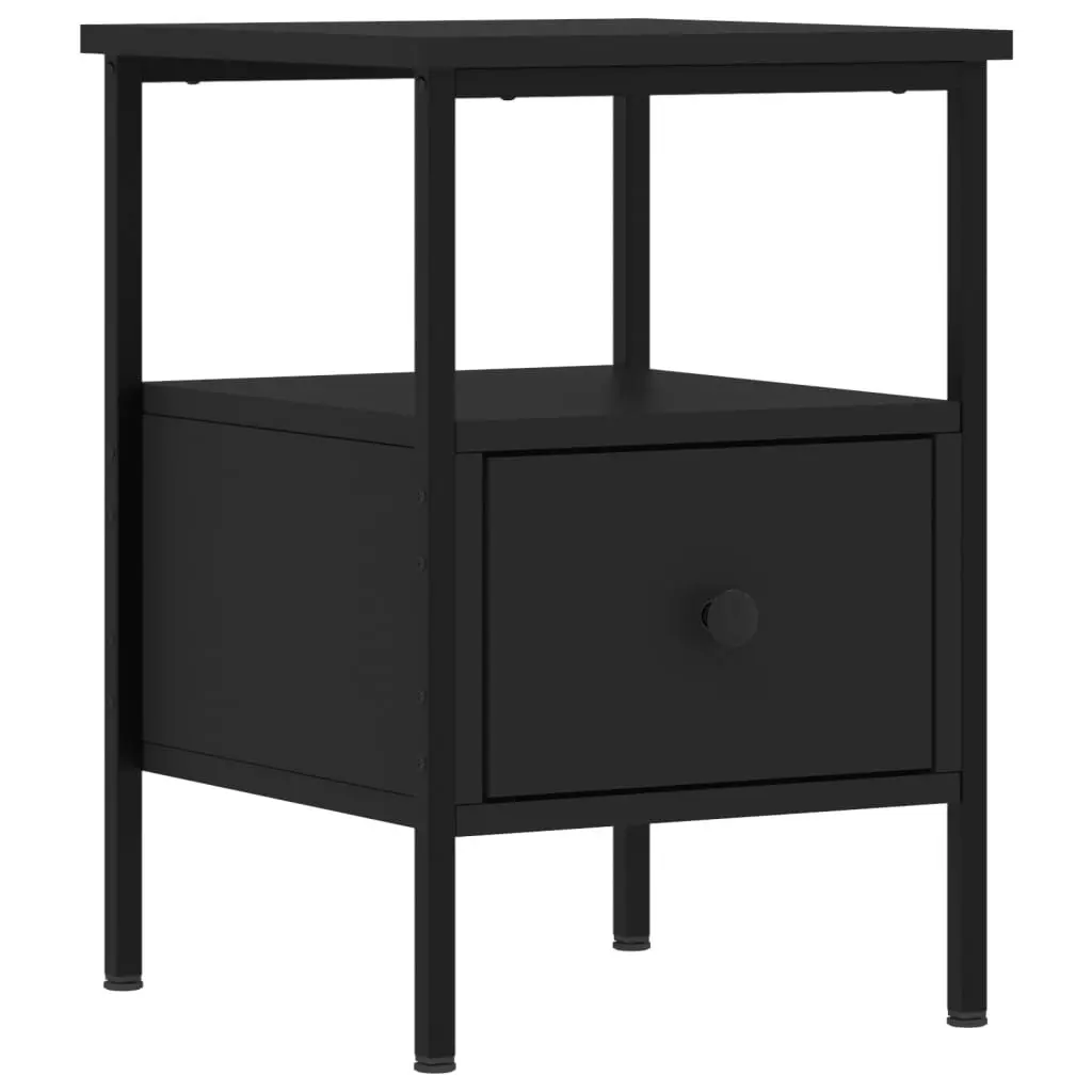 Bedside Cabinets 2 pcs Black 34x36x50 cm Engineered Wood 826044