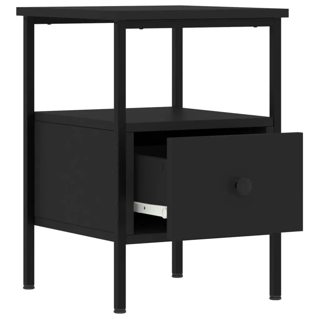 Bedside Cabinets 2 pcs Black 34x36x50 cm Engineered Wood 826044