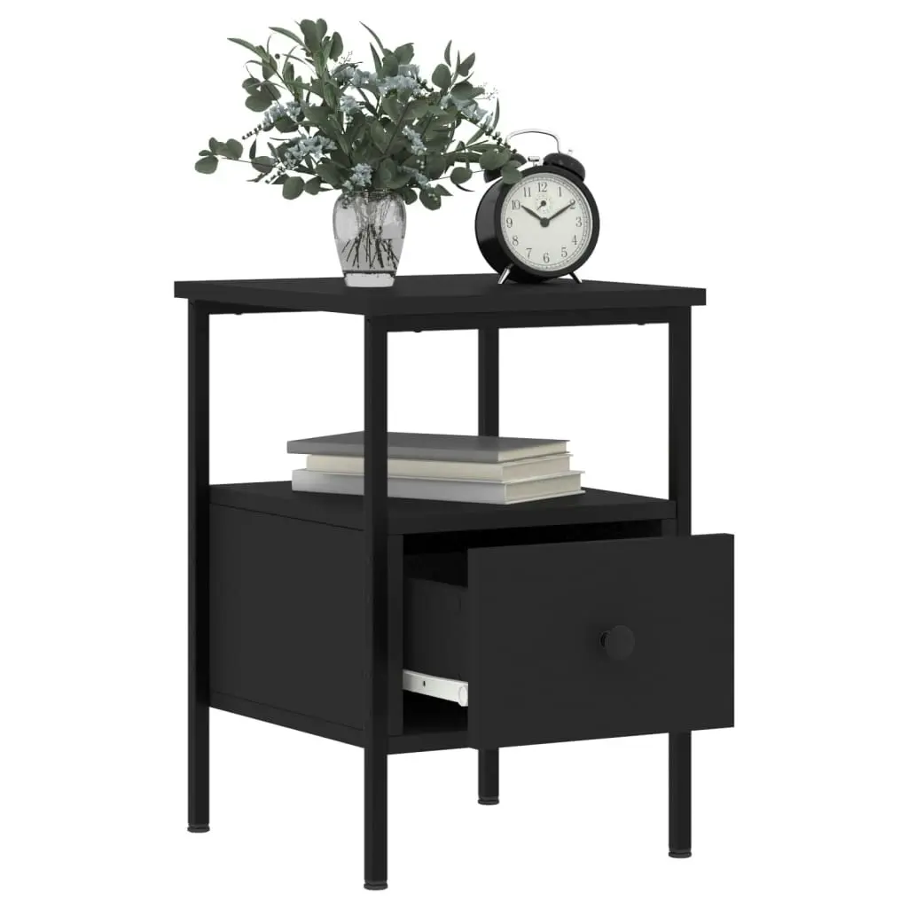 Bedside Cabinets 2 pcs Black 34x36x50 cm Engineered Wood 826044