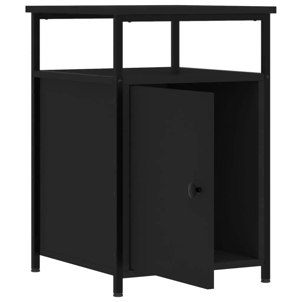 Bedside Cabinets 2 pcs Black 40x42x60 cm Engineered Wood 826034