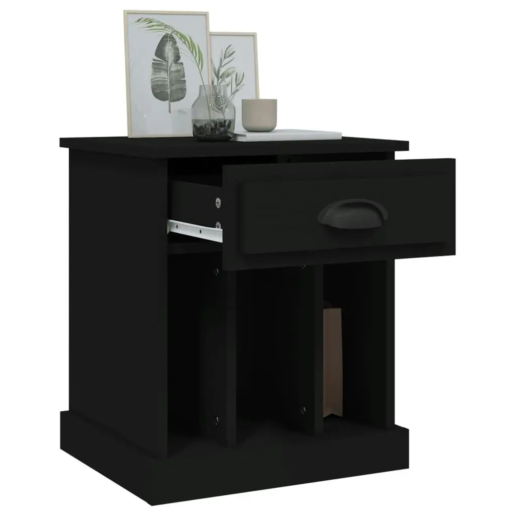 Bedside Cabinets 2 pcs Black 43x36x50 cm 816347