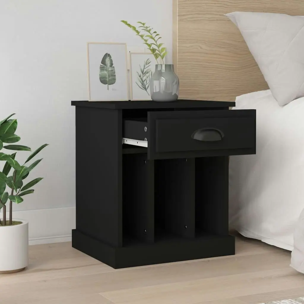 Bedside Cabinets 2 pcs Black 43x36x50 cm 816347