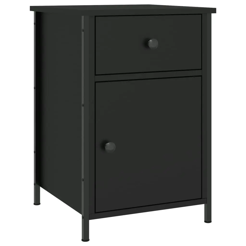 Bedside Cabinets 2 pcs Black 40x42x60 cm Engineered Wood 825904