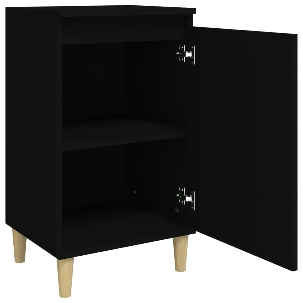 Bedside Cabinets 2 pcs Black 40x35x70 cm Engineered Wood 819631