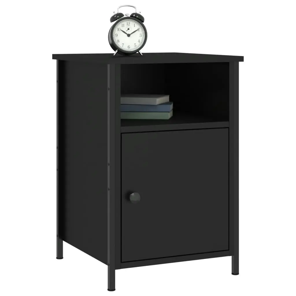 Bedside Cabinets 2 pcs Black 40x42x60 cm Engineered Wood 825914