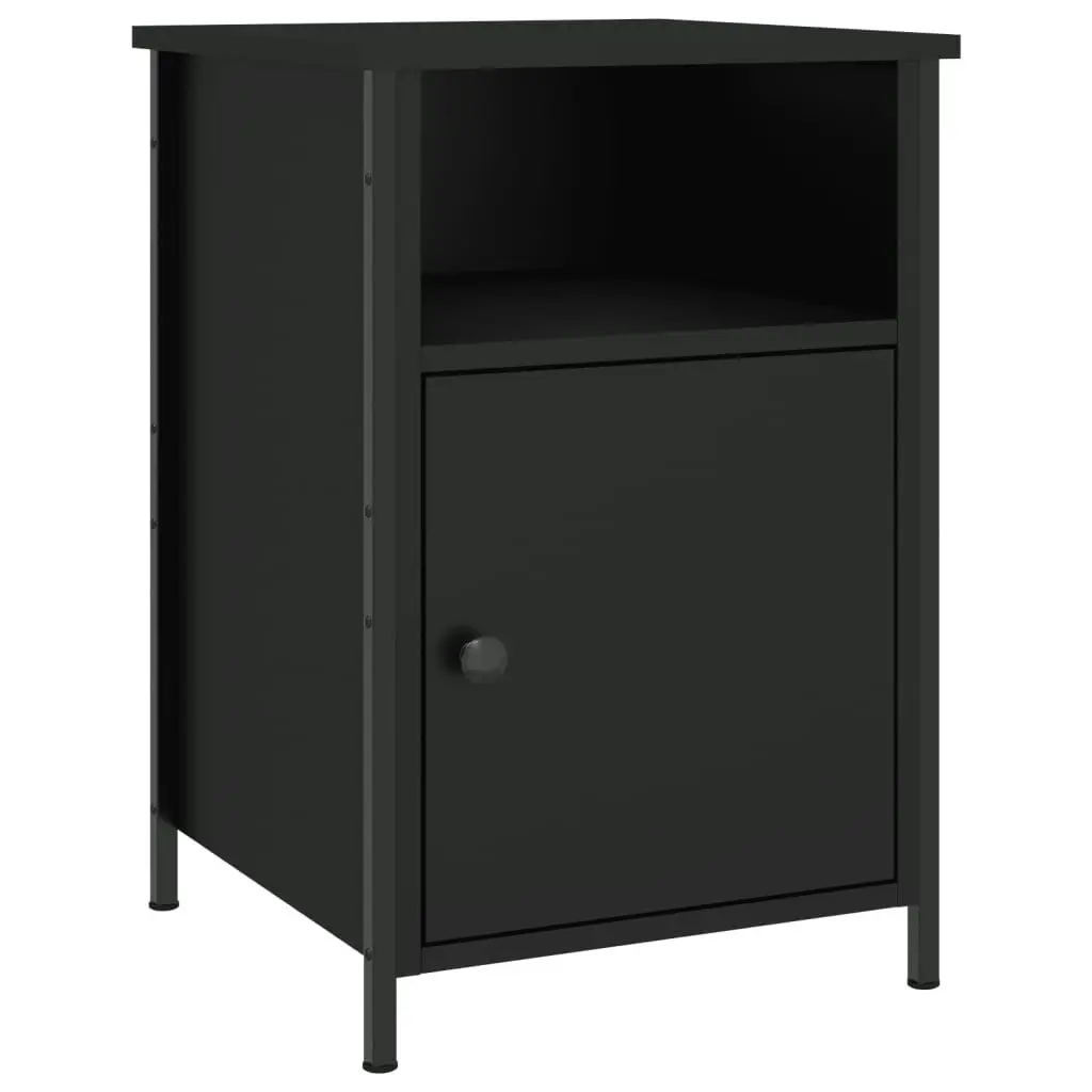 Bedside Cabinets 2 pcs Black 40x42x60 cm Engineered Wood 825914