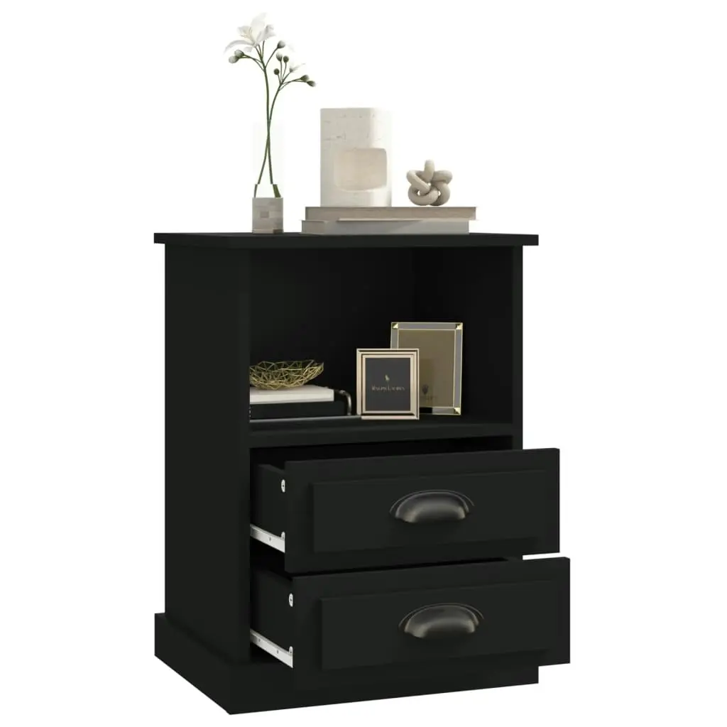 Bedside Cabinets 2 pcs Black 43x36x60 cm 816331