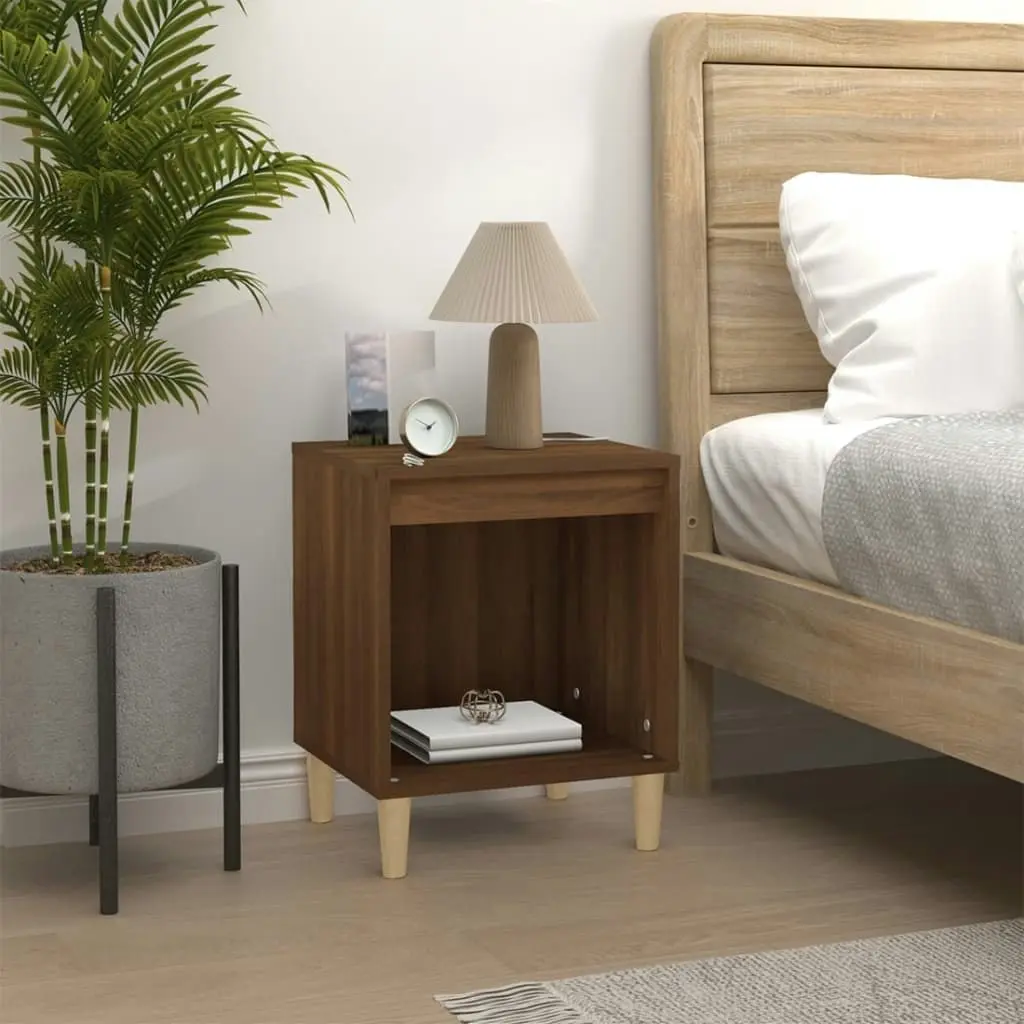 Bedside Cabinets 2 pcs Brown Oak 40x35x50 cm 821873