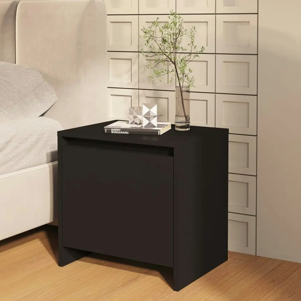 Bedside Cabinets 2 pcs Black 45x34x44.5 cm Engineered Wood 809866