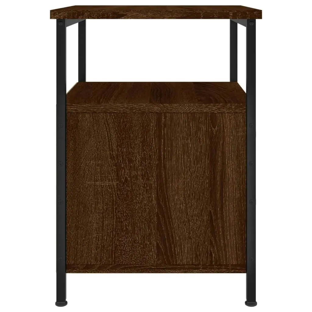 Bedside Cabinets 2 pcs Brown Oak 34x35.5x50 cm Engineered Wood 826022