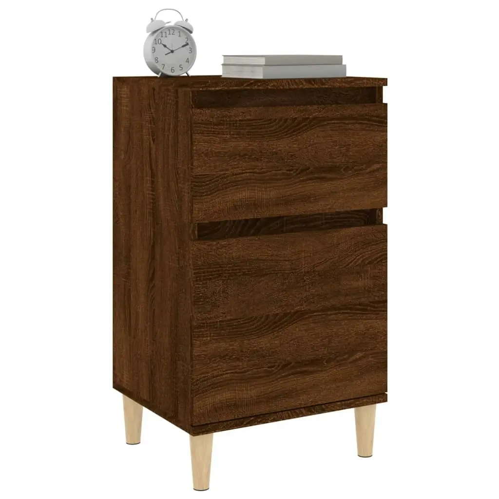 Bedside Cabinets 2 pcs Brown Oak 40x35x70 cm 819707