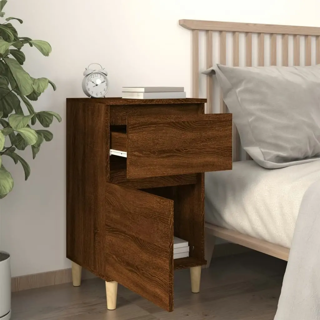 Bedside Cabinets 2 pcs Brown Oak 40x35x70 cm 819707