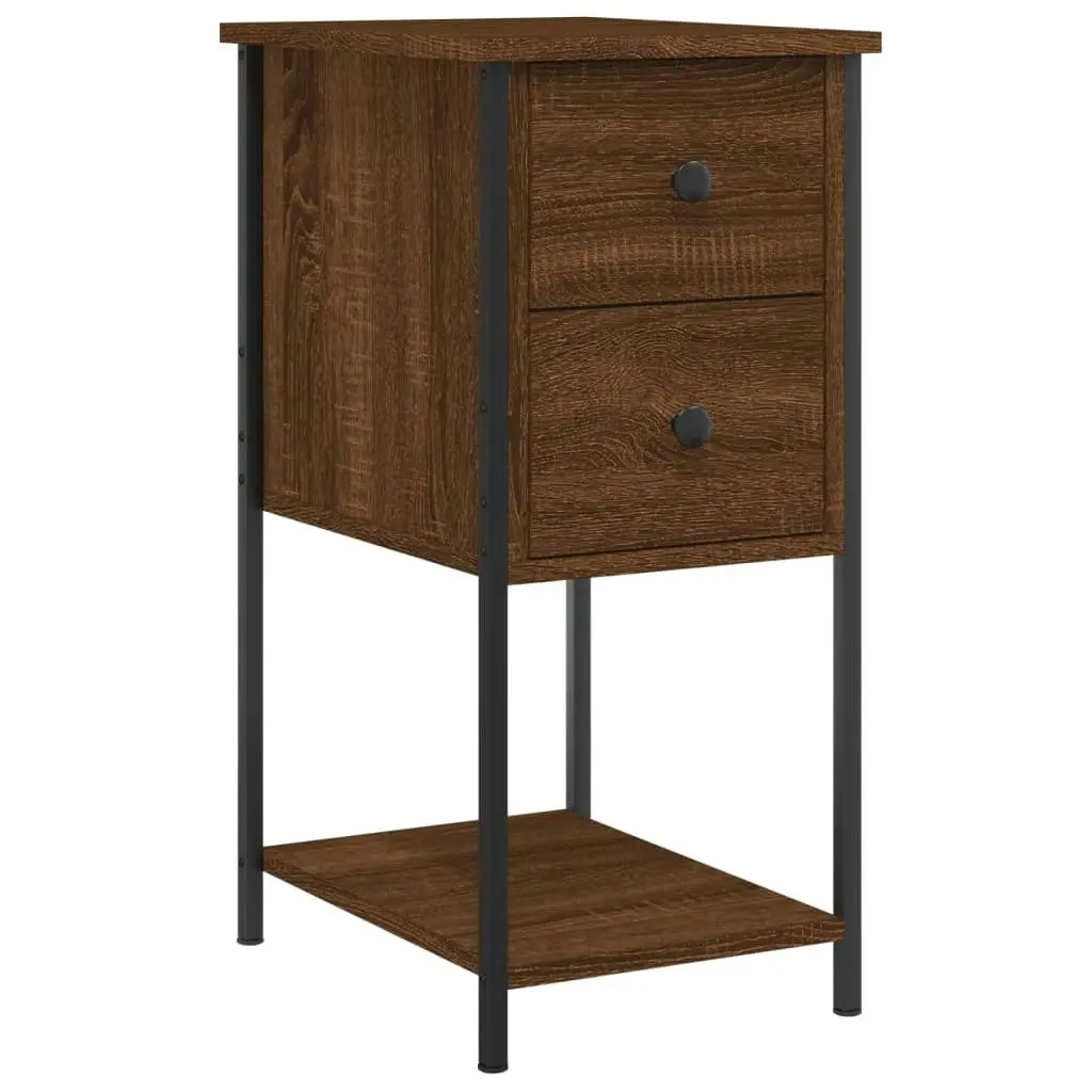 Bedside Cabinets 2 pcs Brown Oak 32x42x70 cm Engineered Wood 826102