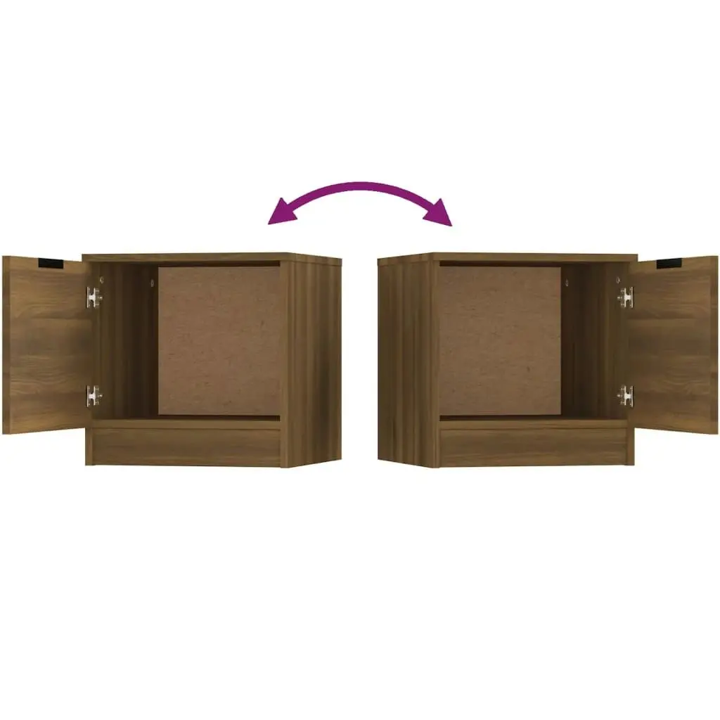 Bedside Cabinets 2 pcs Brown Oak 40x39x40 cm 817032