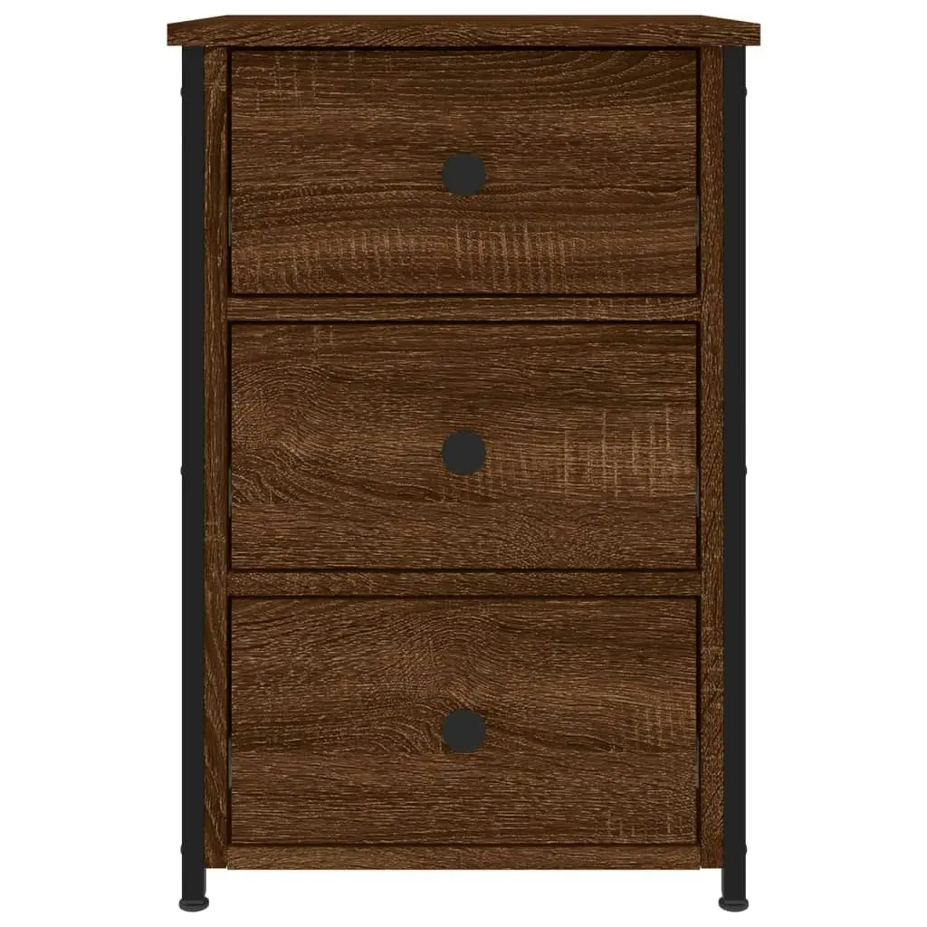 Bedside Cabinets 2 pcs Brown Oak 40x36x60 cm Engineered Wood 826002