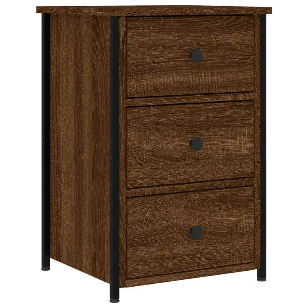 Bedside Cabinets 2 pcs Brown Oak 40x36x60 cm Engineered Wood 826002