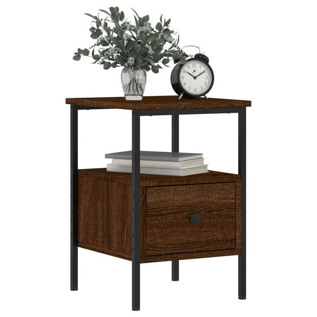 Bedside Cabinets 2 pcs Brown Oak 34x36x50 cm Engineered Wood 826052