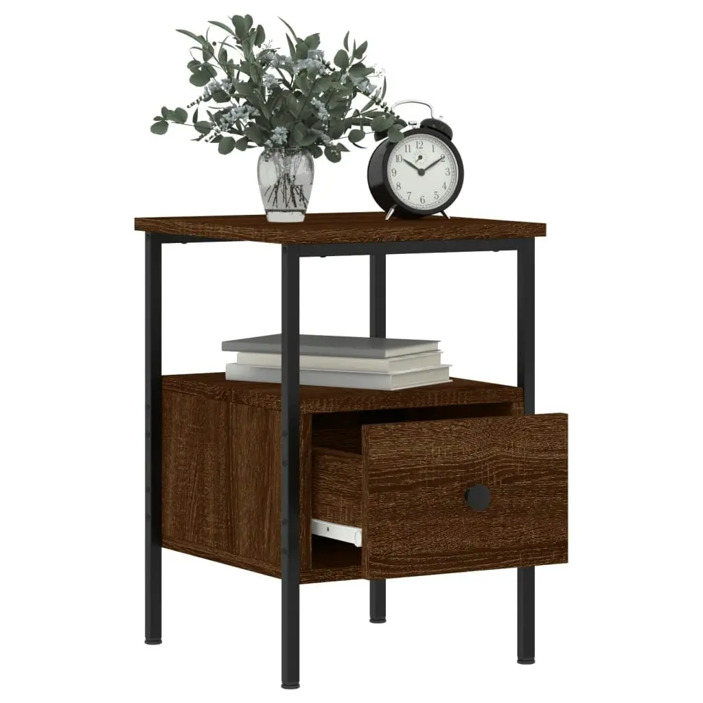 Bedside Cabinets 2 pcs Brown Oak 34x36x50 cm Engineered Wood 826052