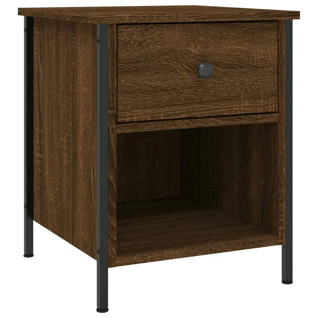 Bedside Cabinets 2 pcs Brown Oak 40x42x50 cm Engineered Wood 825942