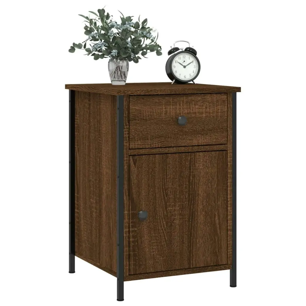 Bedside Cabinets 2 pcs Brown Oak 40x42x60 cm Engineered Wood 825912