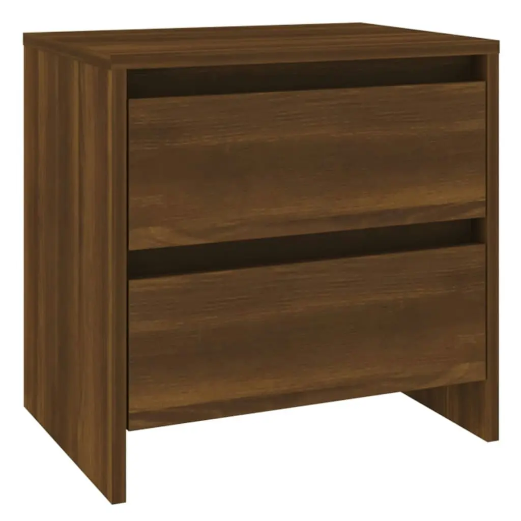 Bedside Cabinets 2 pcs Brown Oak 45x34.5x44.5 cm Engineered Wood 813043