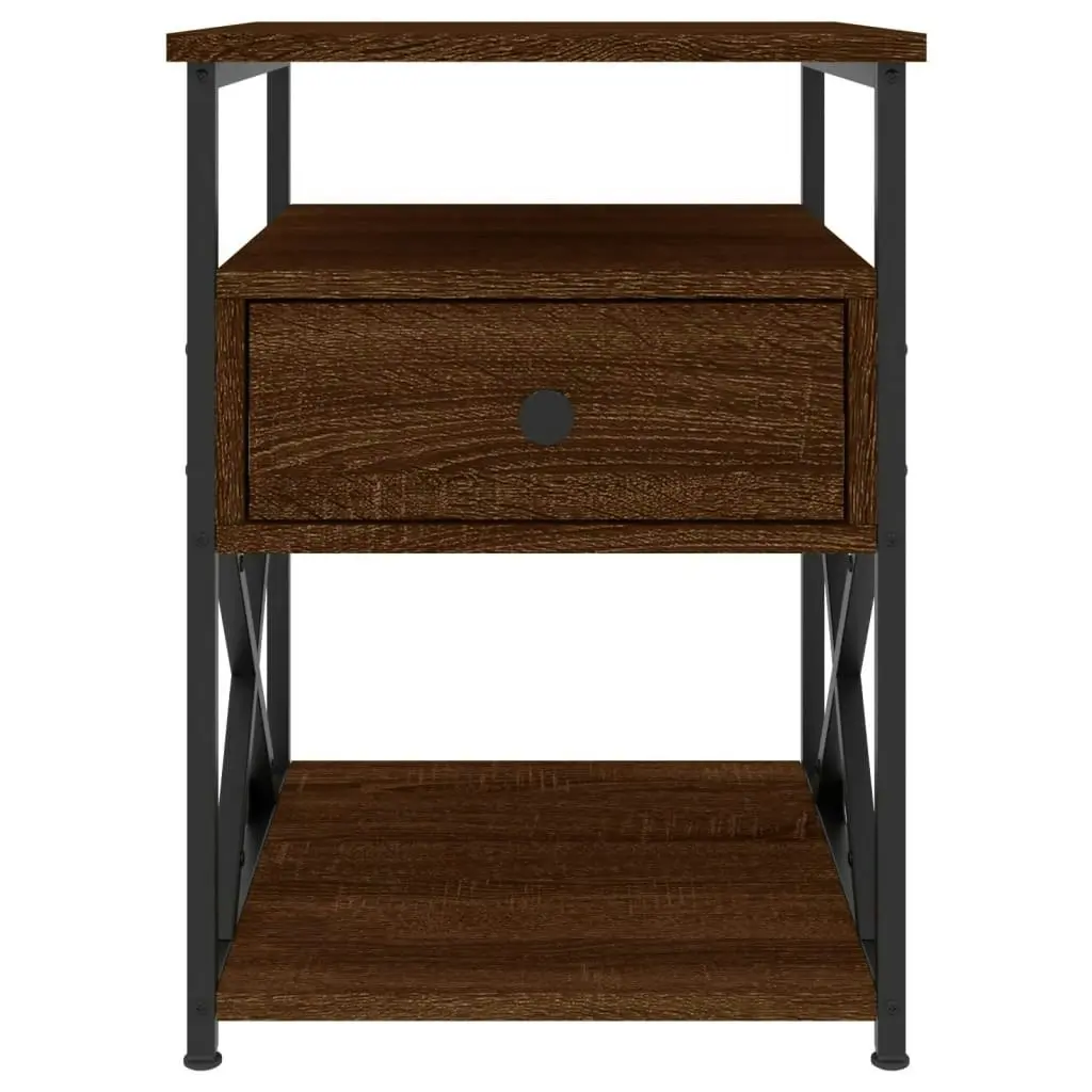 Bedside Cabinets 2 pcs Brown Oak 40x42x55 cm Engineered Wood 826082