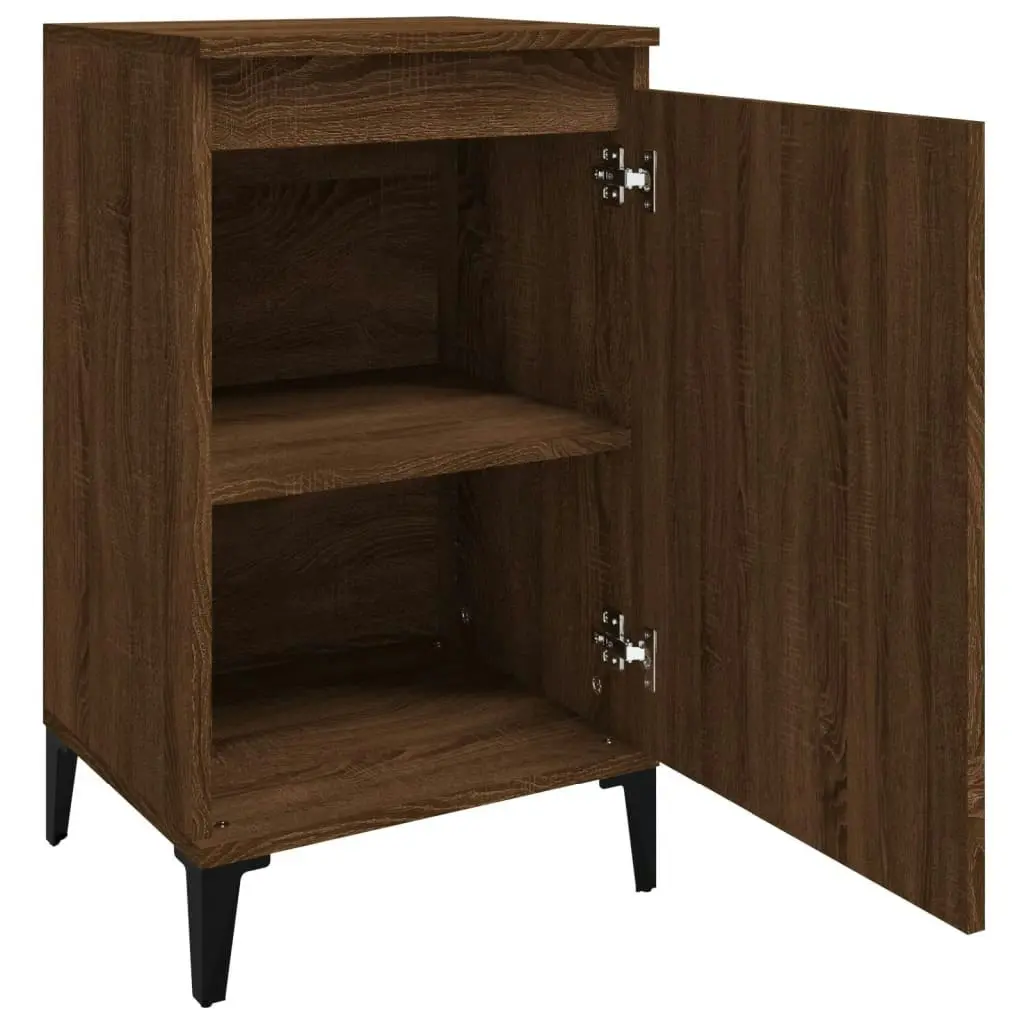 Bedside Cabinets 2 pcs Brown Oak 40x35x70 cm Engineered Wood 819659