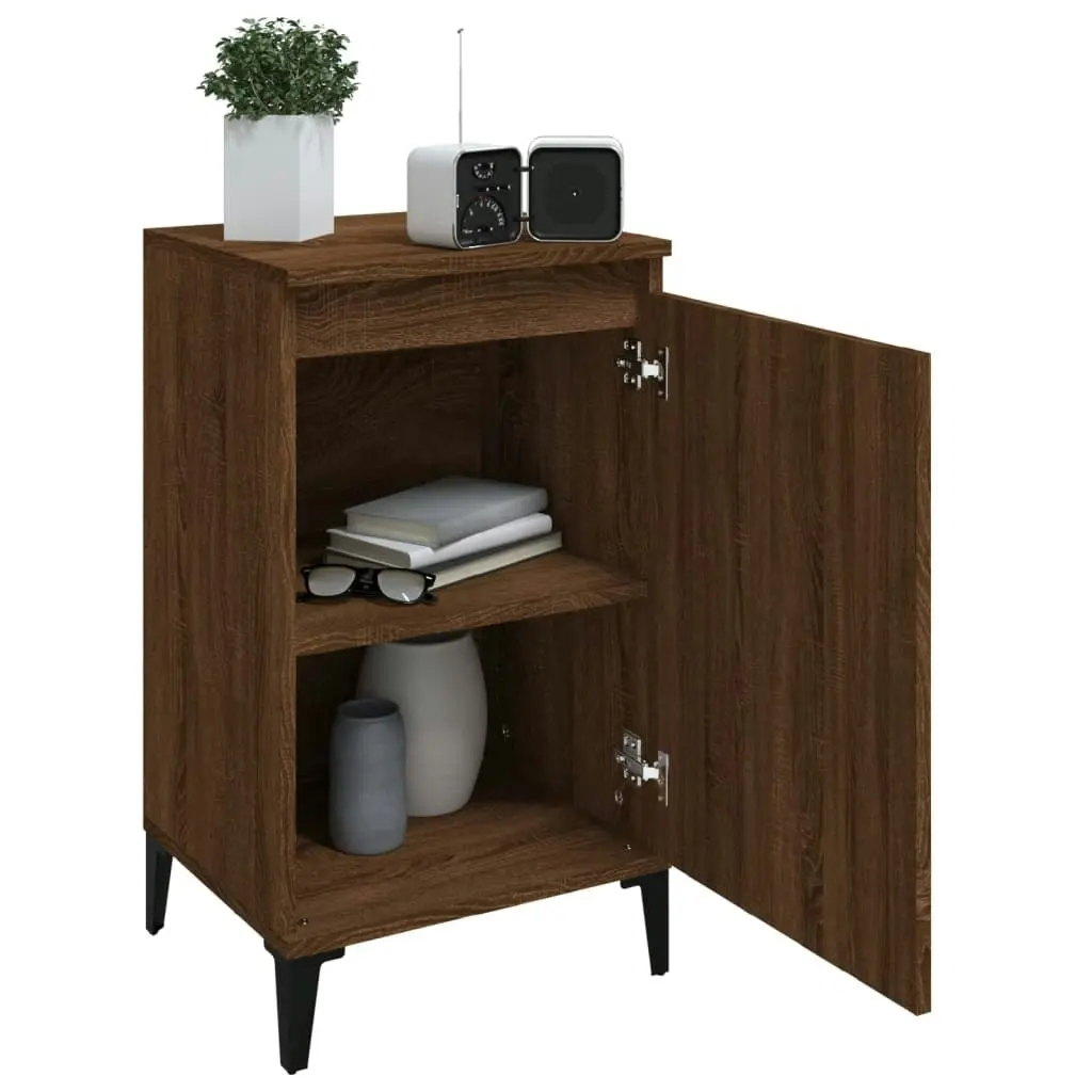 Bedside Cabinets 2 pcs Brown Oak 40x35x70 cm Engineered Wood 819659