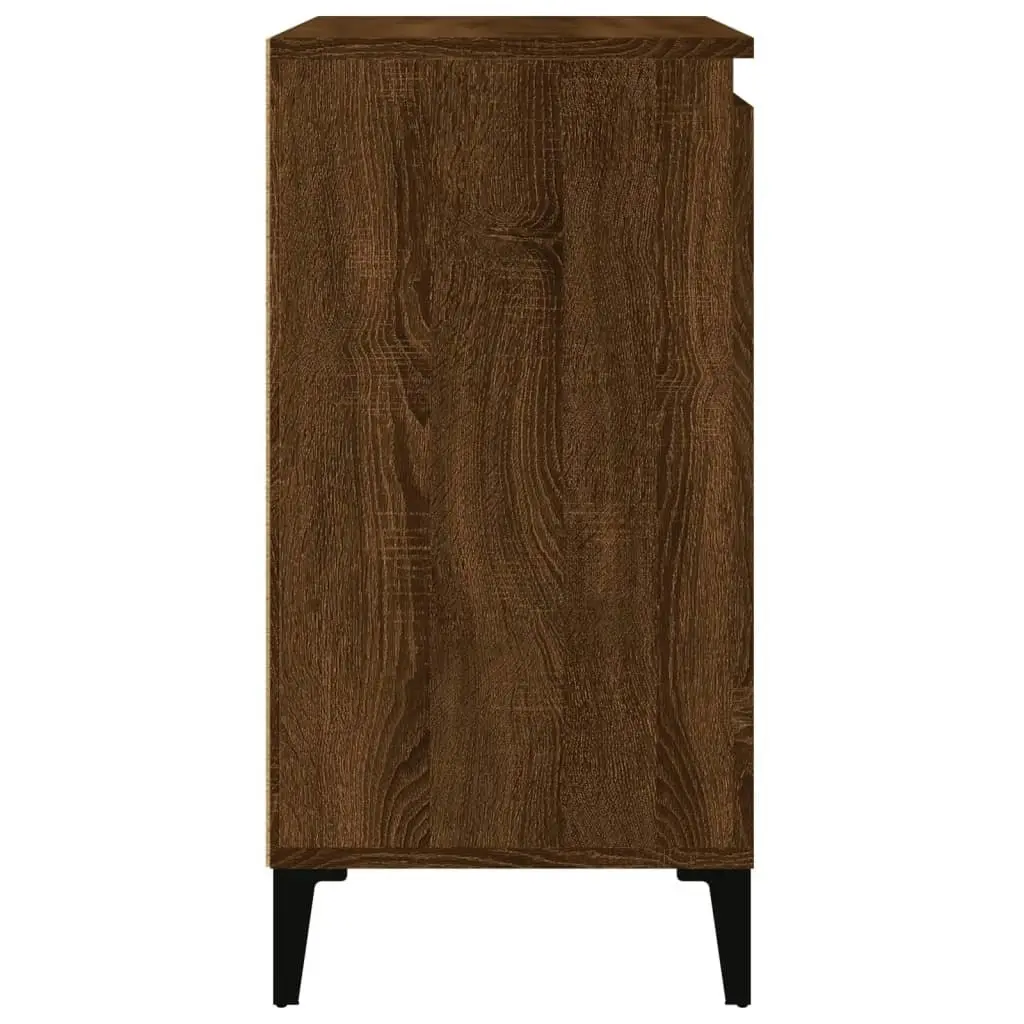 Bedside Cabinets 2 pcs Brown Oak 40x35x70 cm Engineered Wood 819659