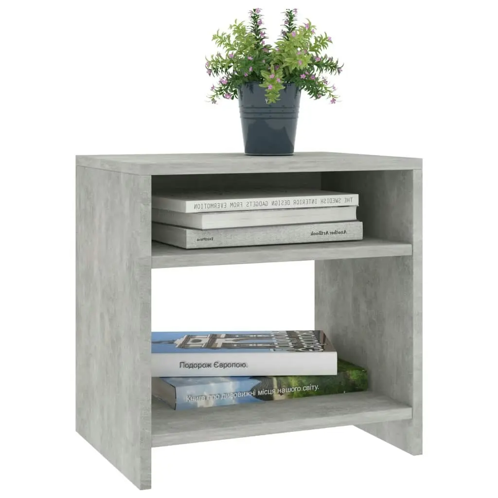 Bedside Cabinets 2 pcs Concrete Grey 40x30x40 cm Engineered Wood 800018