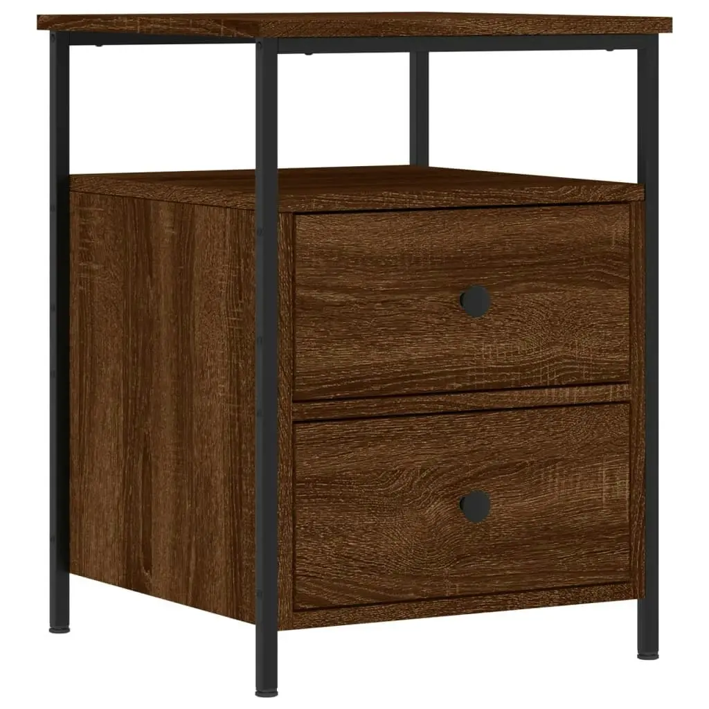 Bedside Cabinets 2 pcs Brown Oak 44x45x60 cm Engineered Wood 826012