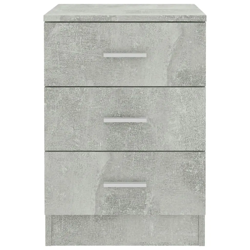 Bedside Cabinets 2 pcs Concrete Grey 38x35x56 cm Engineered Wood 800459