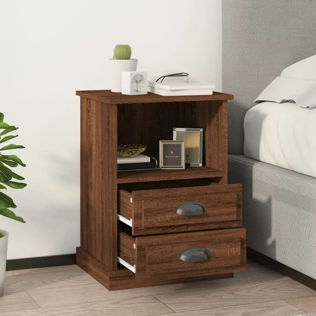 Bedside Cabinets 2 pcs Brown Oak 43x36x60 cm 816343