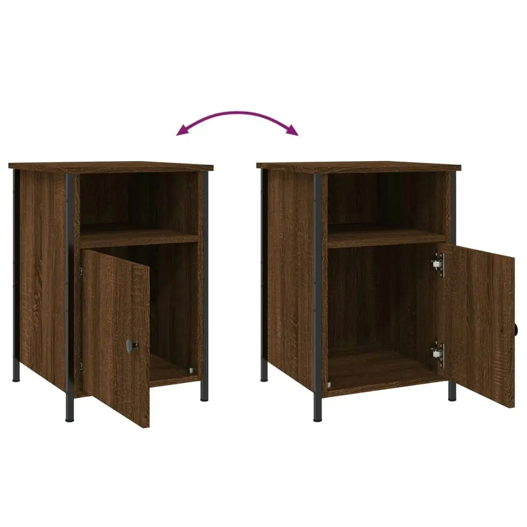 Bedside Cabinets 2 pcs Brown Oak 40x42x60 cm Engineered Wood 825922