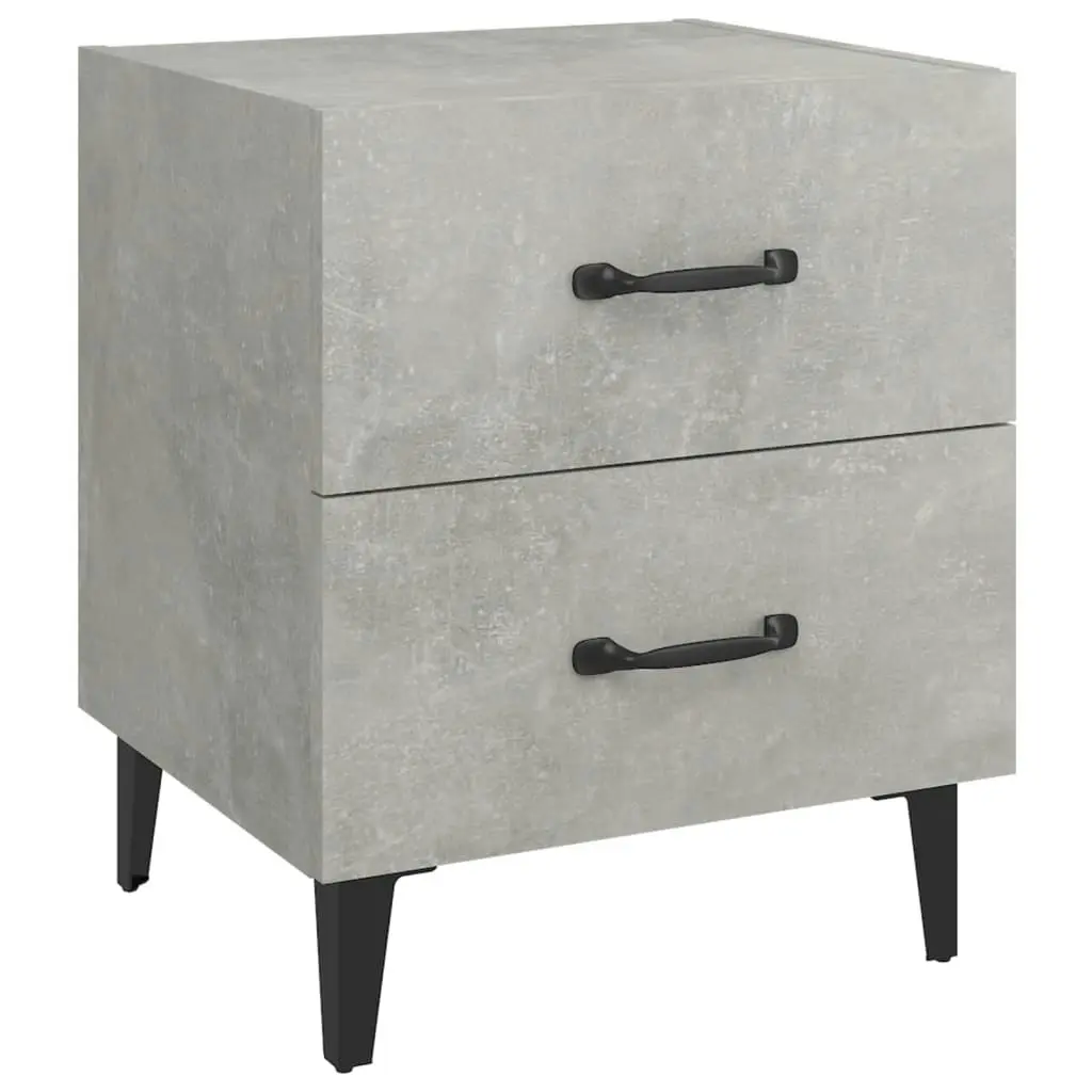 Bedside Cabinets 2 pcs Concrete Grey 40x35x47.5 cm 811997