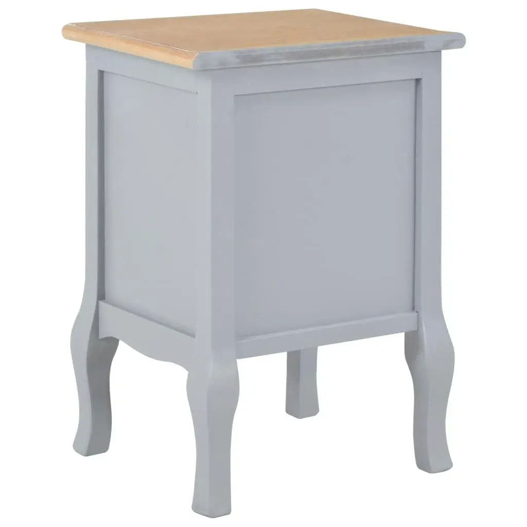 Bedside Cabinets 2 pcs Grey 35x30x49 cm MDF 280039