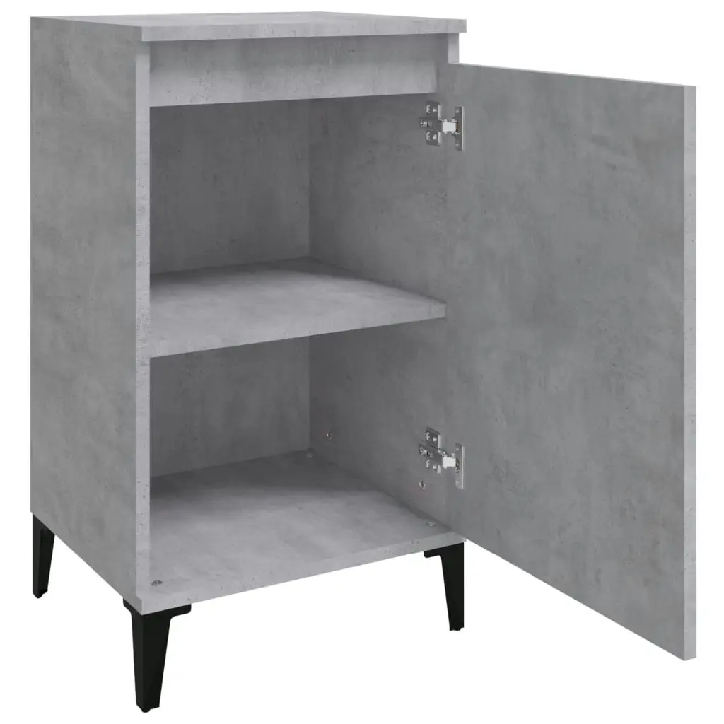 Bedside Cabinets 2 pcs Concrete Grey 40x35x70 cm Engineered Wood 819653