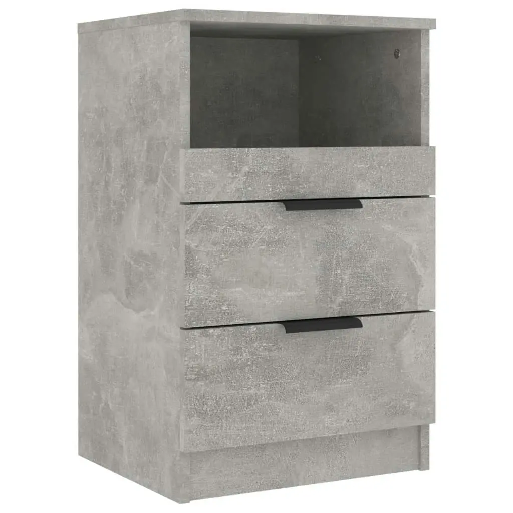 Bedside Cabinets 2 pcs Concrete Grey Engineered Wood 811241