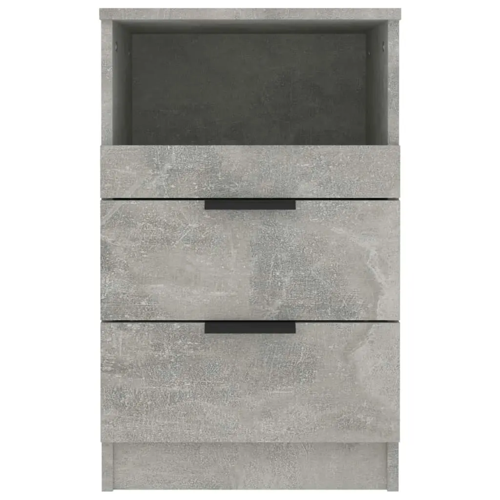 Bedside Cabinets 2 pcs Concrete Grey Engineered Wood 811241