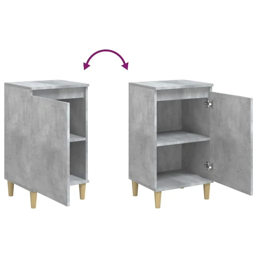 Bedside Cabinets 2 pcs Concrete Grey 40x35x70 cm Engineered Wood 819637