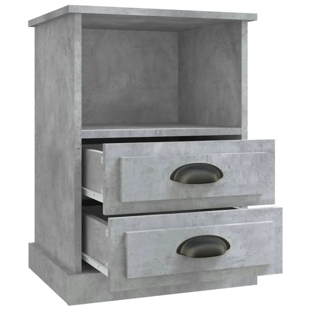 Bedside Cabinets 2 pcs Concrete Grey 43x36x60 cm 816337